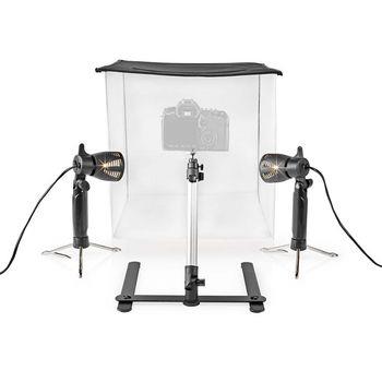 Nedis Foto Studio Kit | 400 lm | Vikbar | Bakgrunder ingår | Resväska ingår | Svart