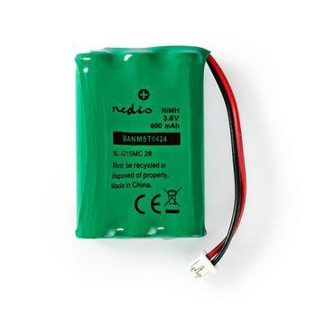 Nedis Laddningsbara Ni-MH batteripaket | 3.60 V | NiMH | NiMH Batteripaket | Uppladdningsbara | 600 mAh | Förladdad | Antal batterier: 1 st. | Plastpåse | N/A | 2-Fas Telefon Anslutning | Grön