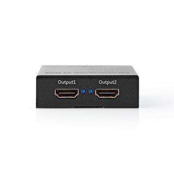 Nedis HDMI - Splitter | 2-Port port(s) | HDMI- ingång | 2x HDMI- utgång | 4K@60Hz | 18 Gbps | Metall | Antracit