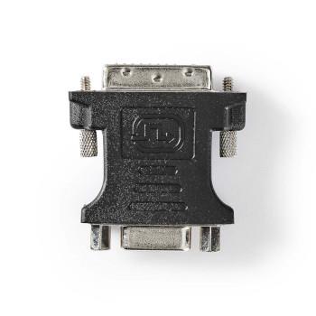 Nedis DVI adapter | DVI-D 24+1-Pin Hane | VGA hona 15p | Nickelplaterad | Rak | PVC | Svart | Låda