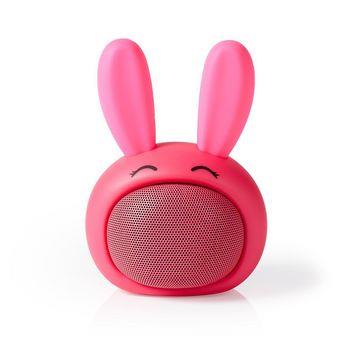 Nedis Bluetooth® Högtalare | Maximal batteritid: 3 hrs | Handhållen design | 9 W | Mono | Inbygd mikrofon | Synkroniseringsbar | Animaticks Robby Rabbit | Rosa