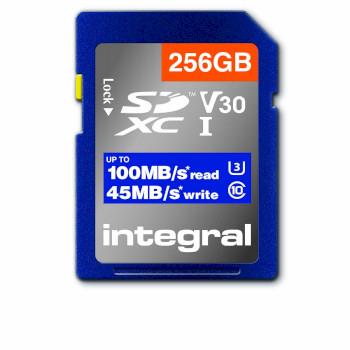 Integral High Speed SDHC/XC V30 UHS-I U3 256GB SD memory card
