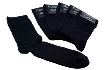 Classic socks 6-pack svarta, stl 41-45