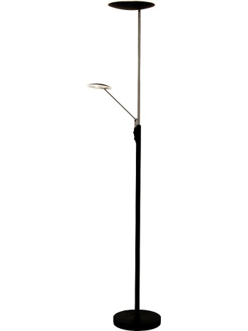 Golvlampa Cadiz uplight, svart/stål Aneta